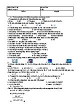 Đề kiểm tra 1 tiết học kì 1 môn Tin học Lớp 7